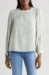 Vince Camuto Balloon Sleeve Top In New Ivory