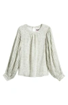 Vince Camuto Balloon Sleeve Top In New Ivory