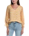 Vince Camuto Balloon Sleeve Top In Yellow