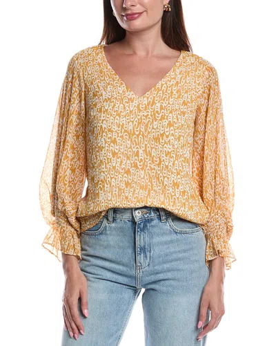 Vince Camuto Balloon Sleeve Top In Yellow