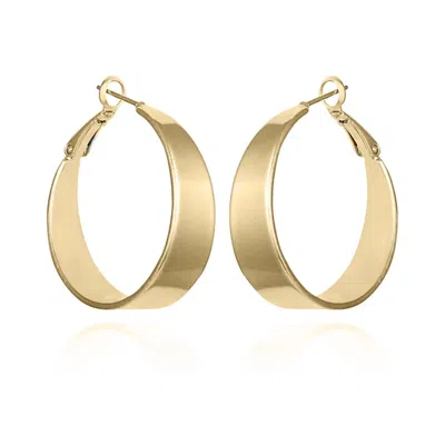 Vince Camuto Band Thick Hoop Earrings In Gold