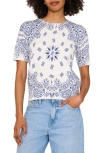 Vince Camuto Bandana Sweater T-shirt In Antique White