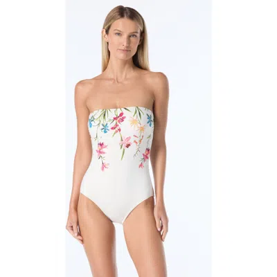 Vince Camuto Bandeau One-piece Swimsuit In White