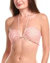 Vince Camuto Womens Leopard Print Bikini Top High Cut Bottoms In Pink