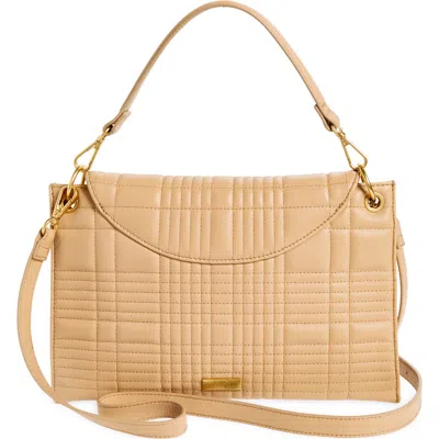 Vince Camuto Barb Leather Crossbody In Neutral