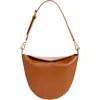 Vince Camuto Barlo Leather Shoulder Bag In Warm Caramel