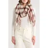 Vince Camuto Basketweave Fringe Scarf In Multi