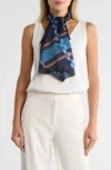 Vince Camuto Basketweave Print Square Scarf In Multi