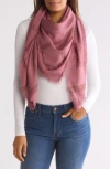 Vince Camuto Basketweave Scarf In Dusty Rose