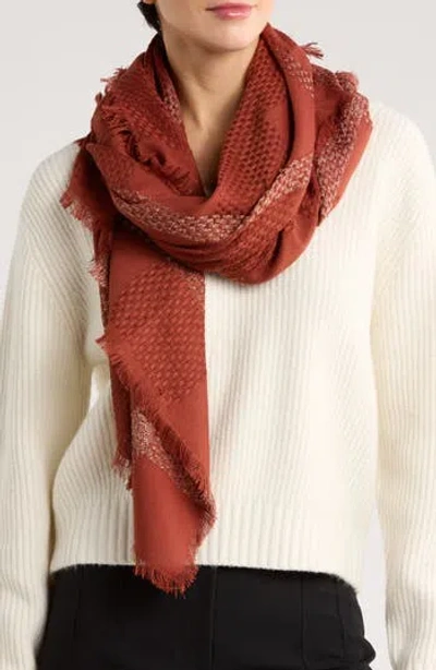 Vince Camuto Basketweave Scarf In Pink