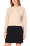 Vince Camuto Bead Detail Crewneck Sweater In Neutral