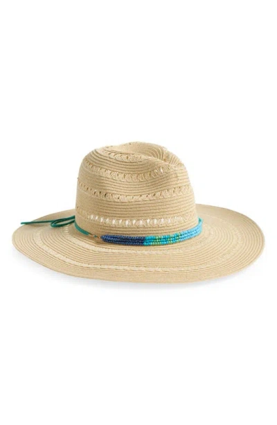 Vince Camuto Bead Trim Panama Hat In Neutral