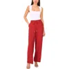 Vince Camuto Beaded Tie Belt Wide Leg Pants In Red