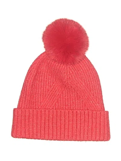 Pre-owned Vince Camuto Beanie Hat In Red