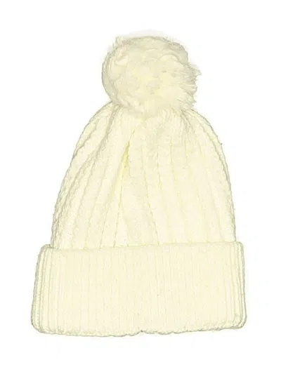 Pre-owned Vince Camuto Beanie Hat In White