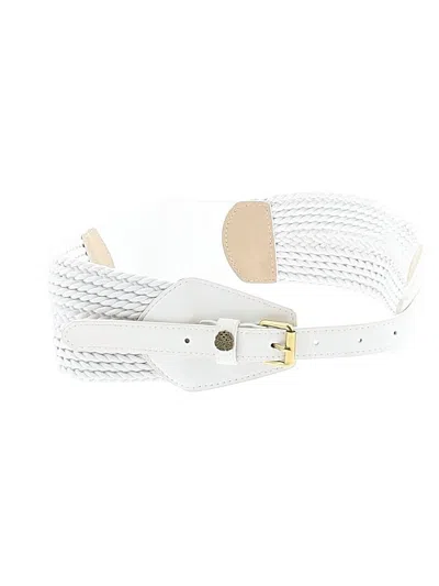 Pre-owned Vince Camuto Belt In White