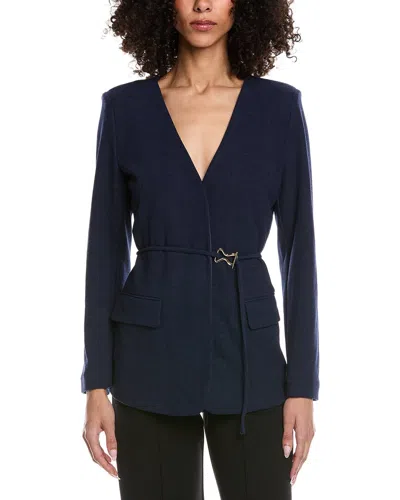 Vince Camuto Belted Cardigan Jacket In Blue