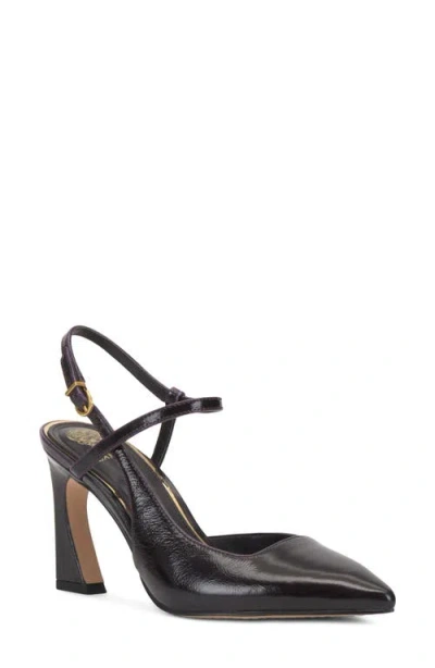 Vince Camuto Bevarin Leather Pointed Toe Pump In Black