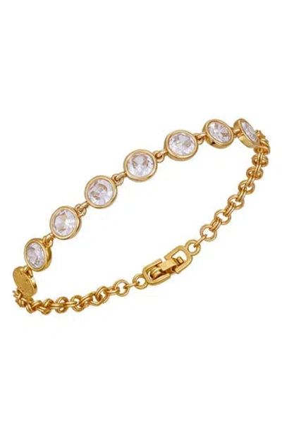 Vince Camuto Bezel Set Cz Bracelet In Gold