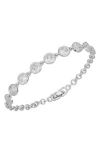 Vince Camuto Bezel Set Cz Bracelet In Metallic