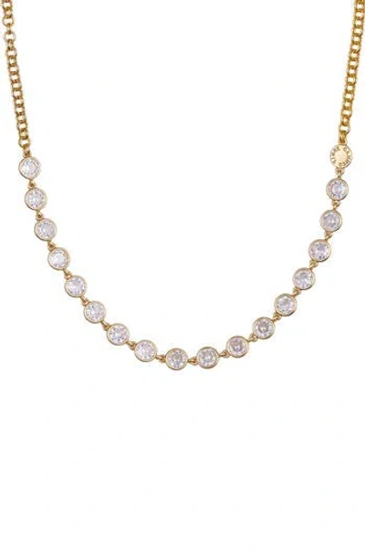 Vince Camuto Bezel Set Cz Necklace In Gold