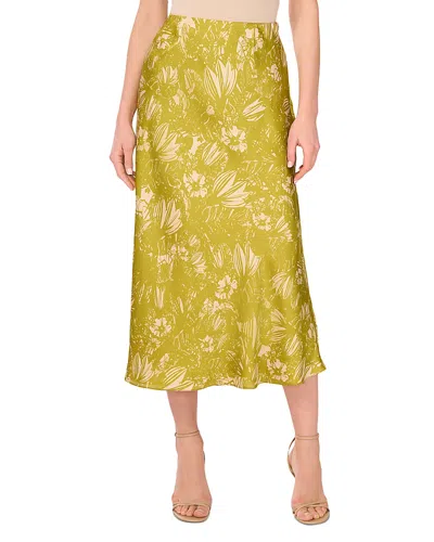 Vince Camuto Bias Midi Skirt In Green Oasis
