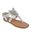Vince Camuto Big Girl's Fashion Sandal With 3d Cutout Self Butterflies Polyurethane Sandals In Light Gold