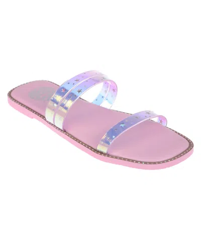 Vince Camuto Kids' Big Girl's Fashion Sandal With Star Pvc Straps Pvc Sandals In Pink