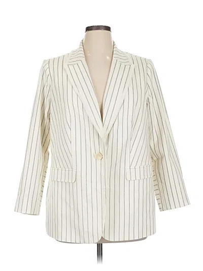 Pre-owned Vince Camuto Blazer Jacket In White