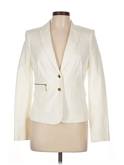 Pre-owned Vince Camuto Blazer Jacket In White