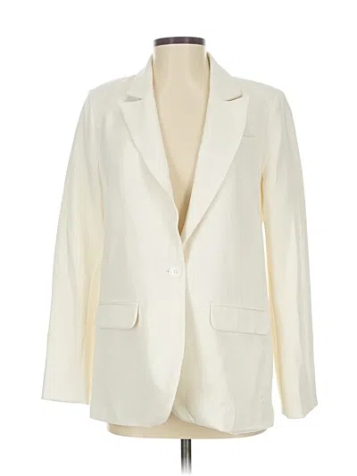 Pre-owned Vince Camuto Blazer Jacket In White