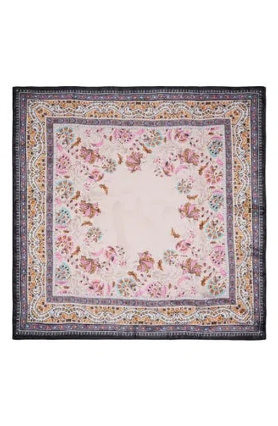 Vince Camuto Block Print Floral Square Scarf In Pink