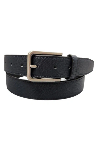 Vince Camuto Blue Textured Leather Belt