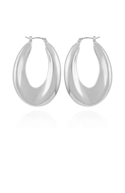 Vince Camuto Bold Oval Hoop Earrings In Silver