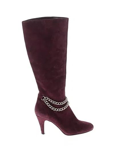 Pre-owned Vince Camuto Boots In Burgundy