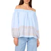 Vince Camuto Border Print Off The Shoulder Top