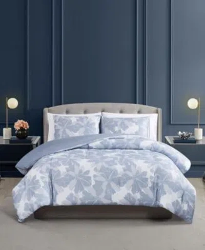 Vince Camuto Botanical Floral Comforter Set In Blue
