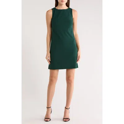 Vince Camuto Bow Back Scuba Crepe Shift Minidress In Green