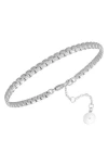 Vince Camuto Box Chain Bracelet In Silvertone