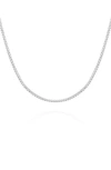 Vince Camuto Box Chain Necklace In Silvertone