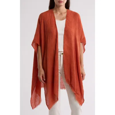 Vince Camuto Box Weave Ruana In Picante