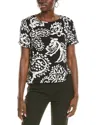 Vince Camuto Women's Paisley-print Crewneck Top In Black