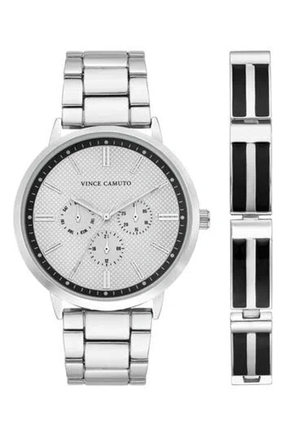 Vince Camuto Bracelet Watch & Bracelet Set In Silver-tone