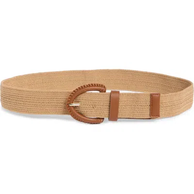 Vince Camuto Braided Stretch Belt In Natural