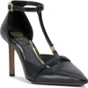 Vince Camuto Branor T-strap Pointed Toe Pump In Black
