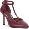 Vince Camuto Branor T-strap Pointed Toe Pump In Chianti