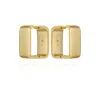 Vince Camuto Brass Rectangle Hoop Earrings In Gold