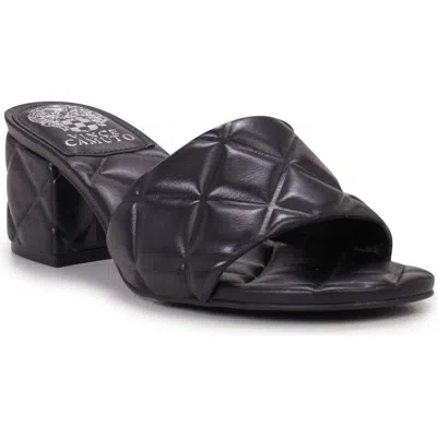 Vince Camuto Braylen Quilted Sandal In Black