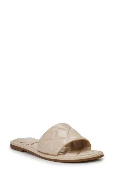 Vince Camuto Brennda Quilted Slide Sandal In Soft Buff