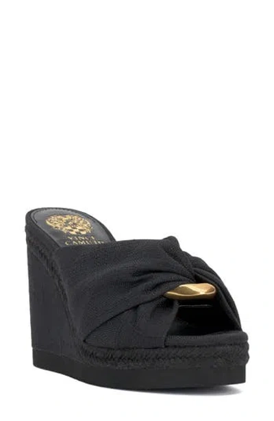 Vince Camuto Briana Platform Wedge Sandal In Black